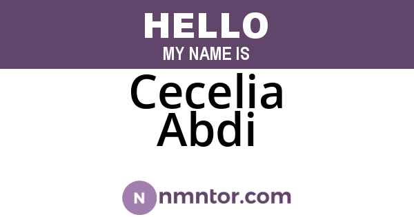 Cecelia Abdi
