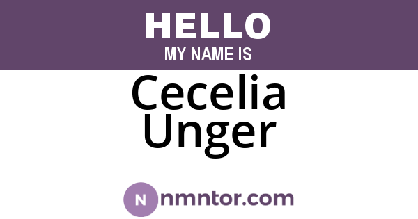 Cecelia Unger