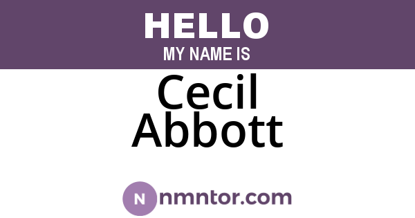 Cecil Abbott