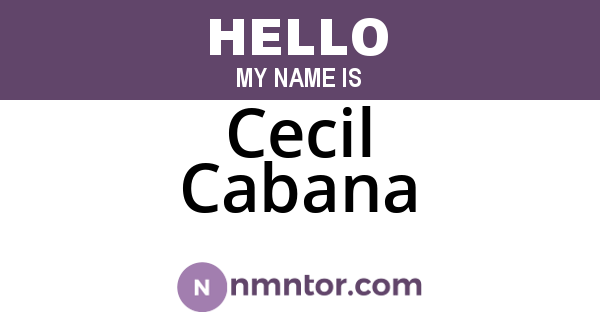 Cecil Cabana