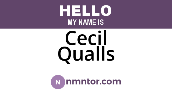 Cecil Qualls