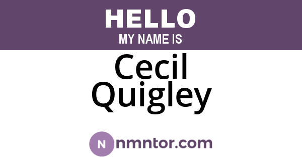 Cecil Quigley
