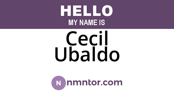 Cecil Ubaldo