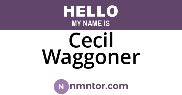 Cecil Waggoner