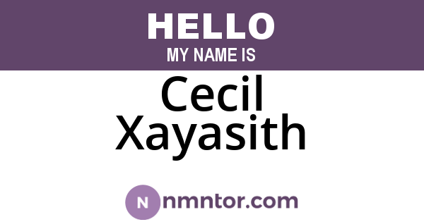 Cecil Xayasith