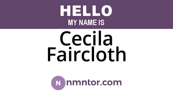 Cecila Faircloth