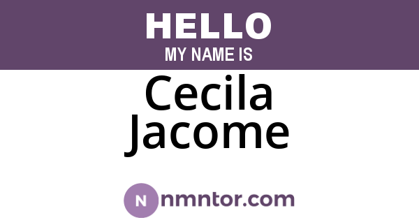 Cecila Jacome