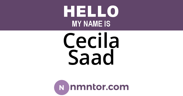 Cecila Saad