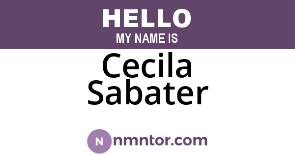 Cecila Sabater