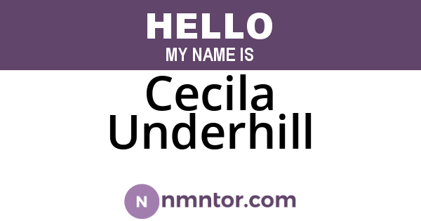 Cecila Underhill