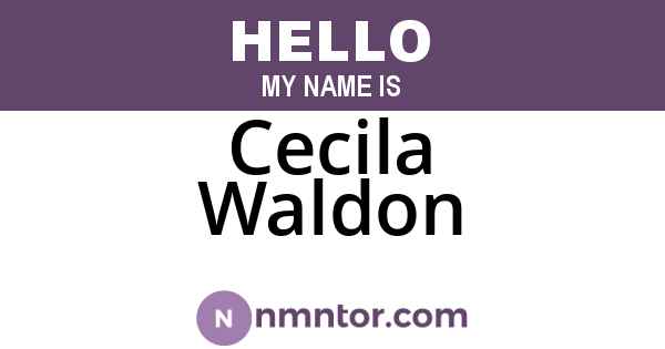 Cecila Waldon