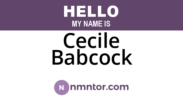 Cecile Babcock