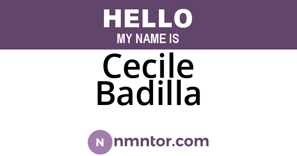 Cecile Badilla