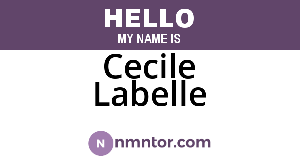 Cecile Labelle
