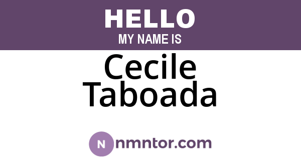 Cecile Taboada