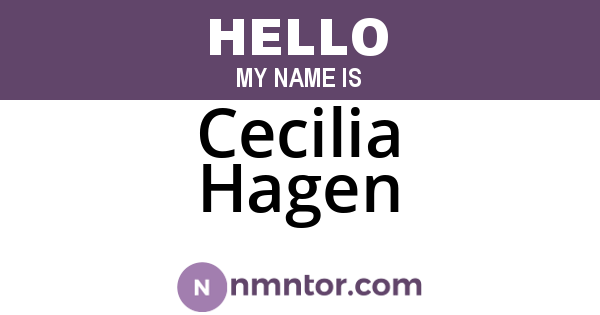 Cecilia Hagen