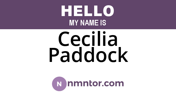 Cecilia Paddock