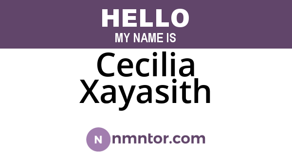 Cecilia Xayasith