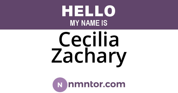 Cecilia Zachary