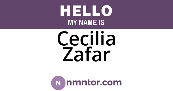 Cecilia Zafar