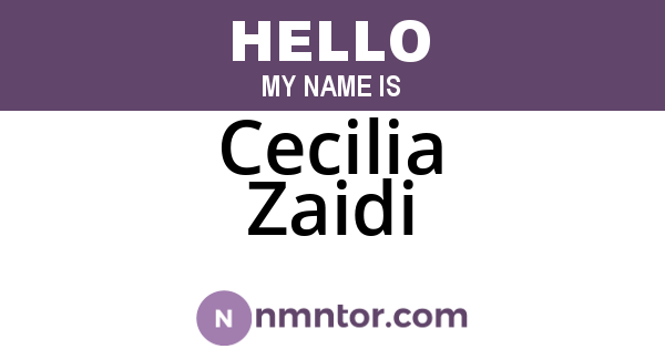 Cecilia Zaidi