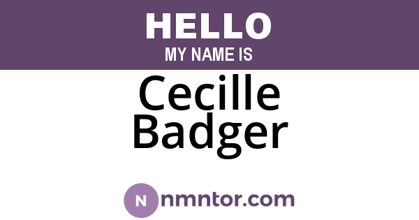 Cecille Badger