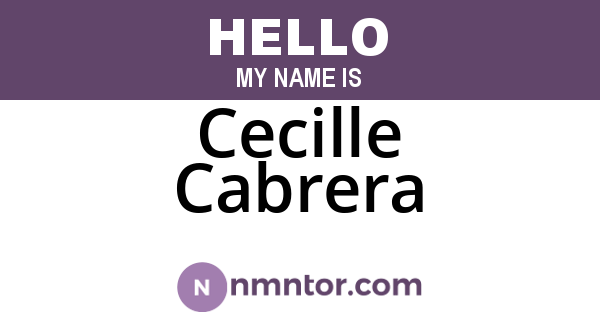 Cecille Cabrera
