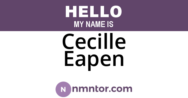 Cecille Eapen