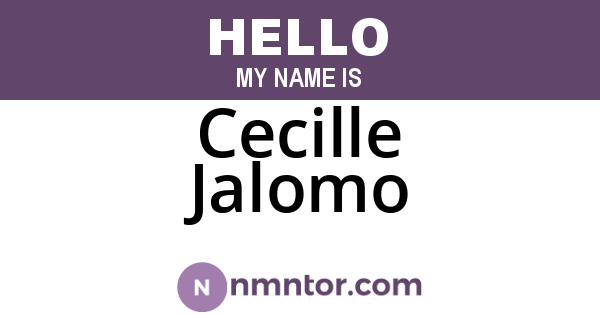 Cecille Jalomo