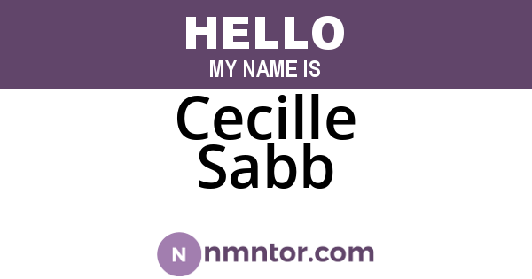 Cecille Sabb