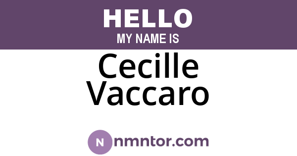 Cecille Vaccaro