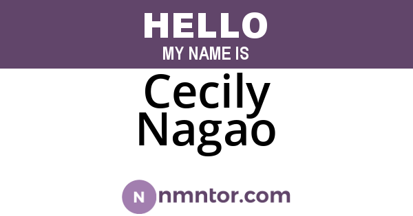 Cecily Nagao