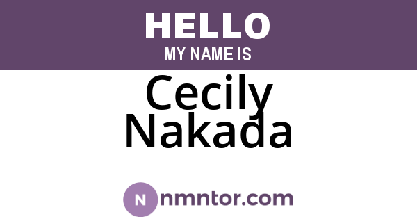 Cecily Nakada