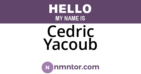 Cedric Yacoub