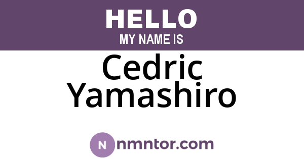 Cedric Yamashiro