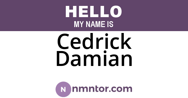 Cedrick Damian
