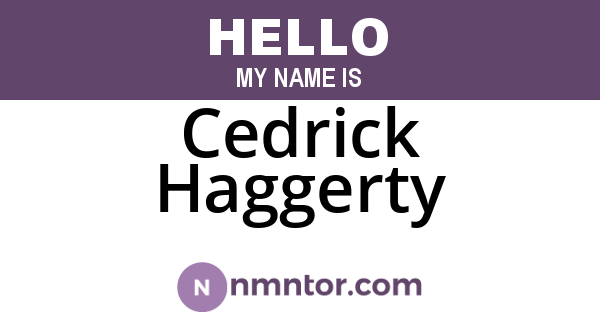 Cedrick Haggerty