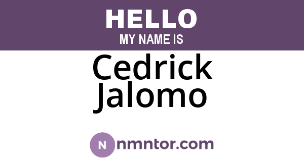 Cedrick Jalomo