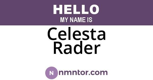 Celesta Rader