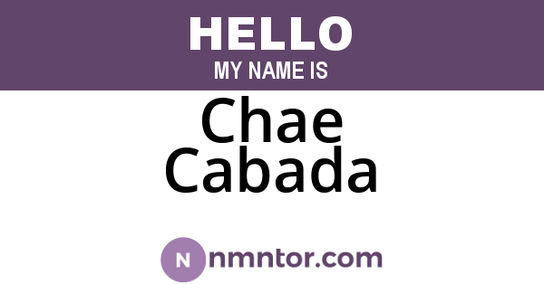 Chae Cabada
