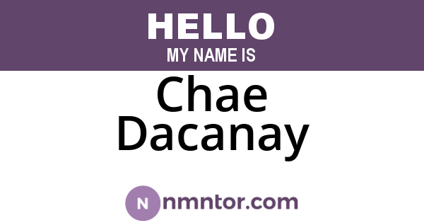 Chae Dacanay