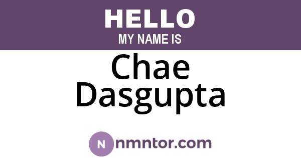 Chae Dasgupta