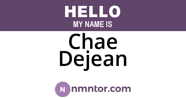 Chae Dejean