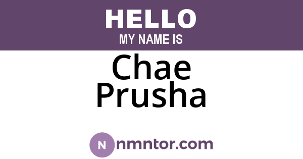 Chae Prusha
