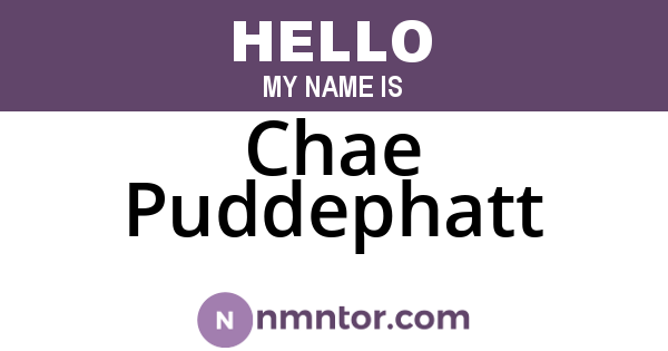 Chae Puddephatt