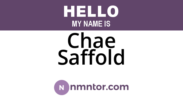 Chae Saffold