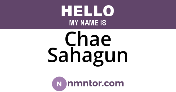 Chae Sahagun