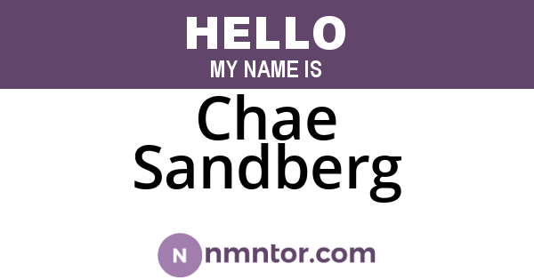 Chae Sandberg