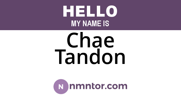 Chae Tandon