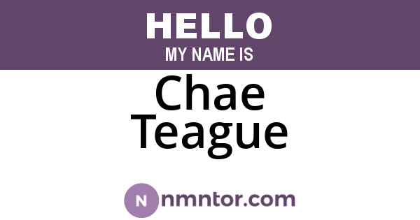 Chae Teague